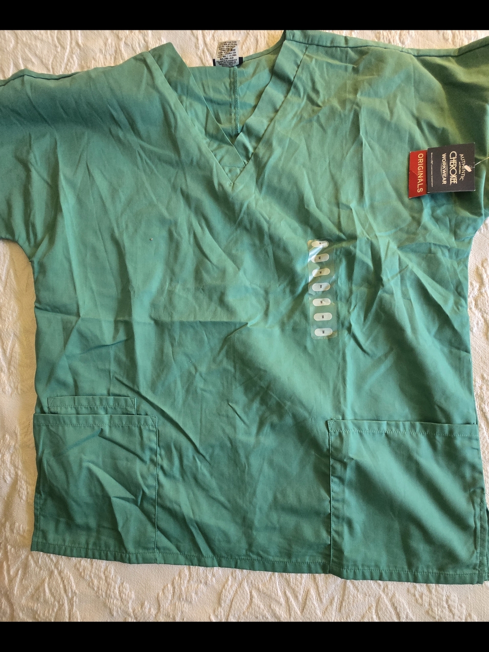 Scrub Top in Teal Green